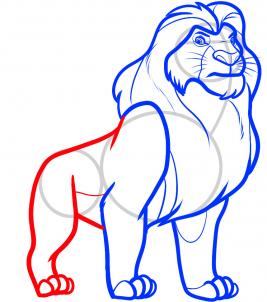 8 - bước -  vẽ - Vua - sư - tử - Mufasa - dũng - mãnh (7)