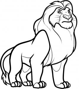 8 - bước -  vẽ - Vua - sư - tử - Mufasa - dũng - mãnh (9)