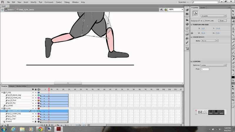 hậu trường hoạt hình chuyển động hình ảnh cùng flash animator