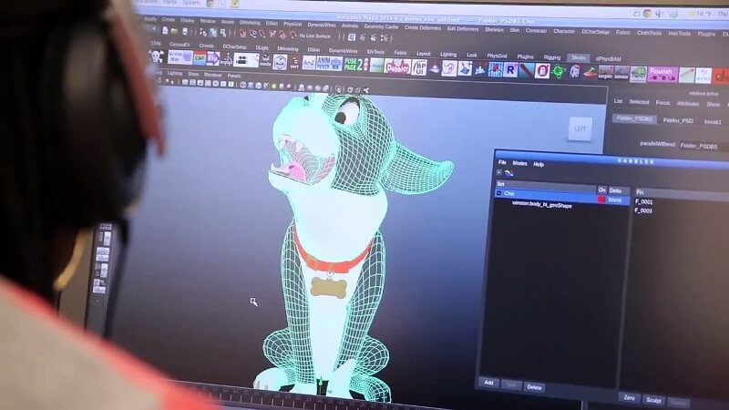 hậu trường hoạt hình họa sĩ dựng hình 3D
