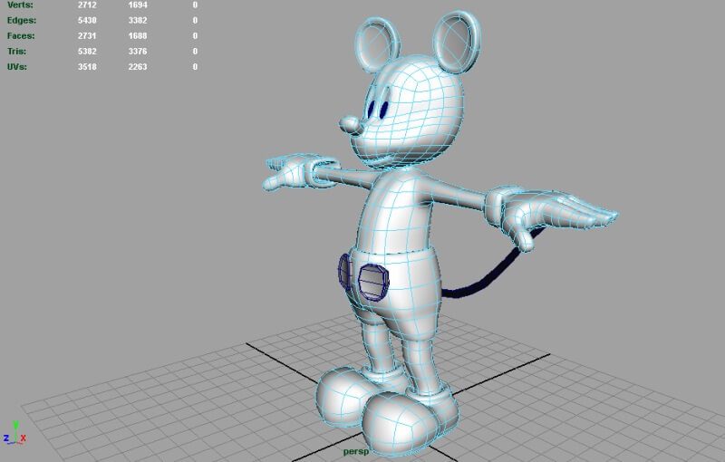 hậu trường hoạt hình họa sĩ dựng hình 3D Mickey Mouse