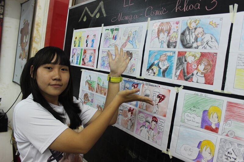 triển lãm cuối khóa lớp học vẽ truyện tranh cho bé ở TPHCM 3