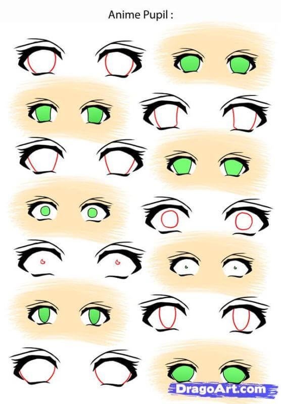 Vẽ con cái ngươi hai con mắt anime 