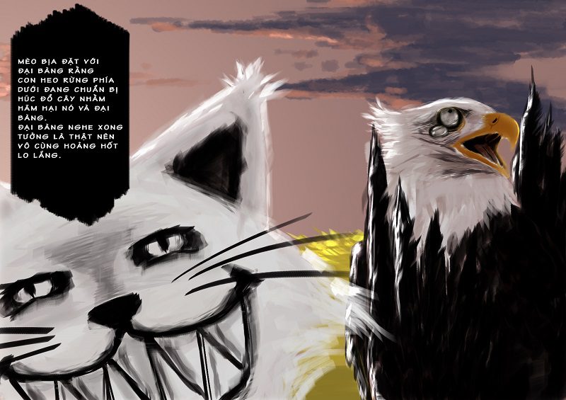 Học Digital Painting minh hoạ Con Mèo Hàng Xóm