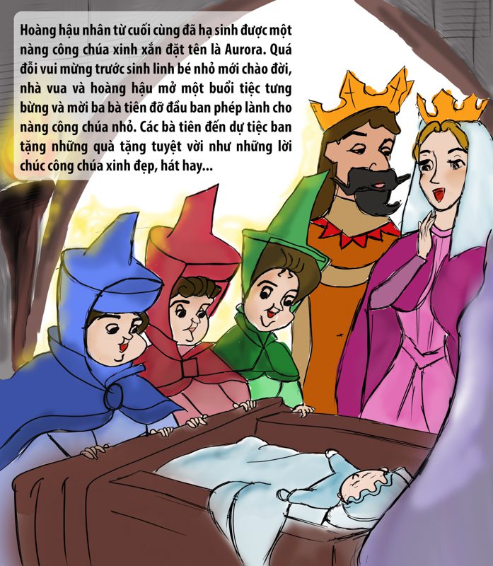 Truyện tranh minh họa Công Chúa Ngủ Trong Rừng - Ngô Kiều Xuân