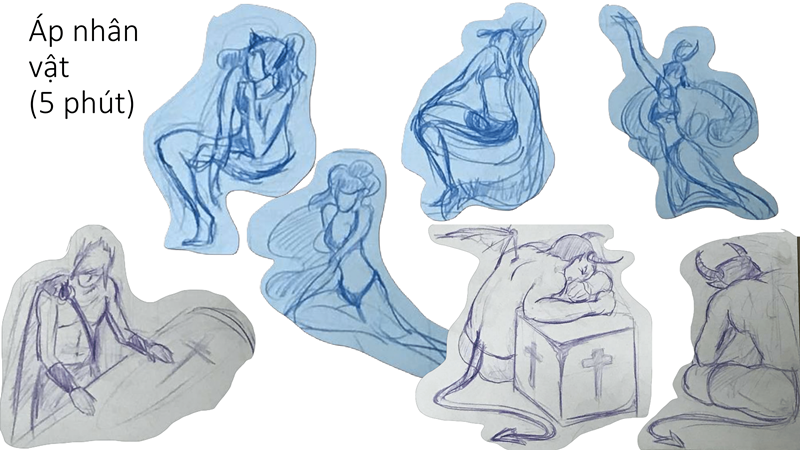 Bài tập Gesture Drawing Huỳnh Ngọc Minh Phương 1