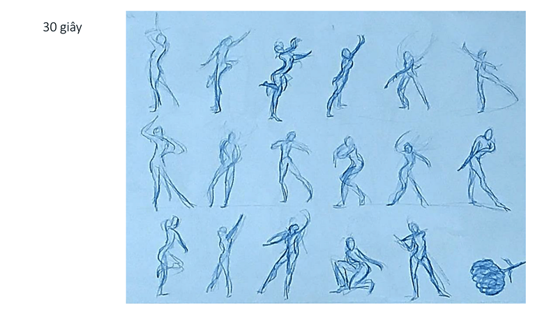 Bài tập Gesture Drawing Huỳnh Ngọc Minh Phương 12