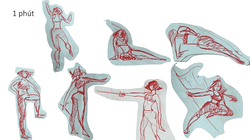 Bài tập Gesture Drawing Huỳnh Ngọc Minh Phương 14