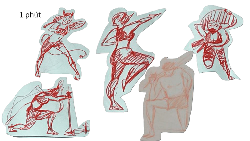 Bài tập Gesture Drawing Huỳnh Ngọc Minh Phương 15