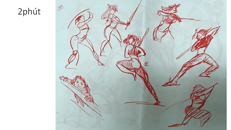 Bài tập Gesture Drawing Huỳnh Ngọc Minh Phương 16