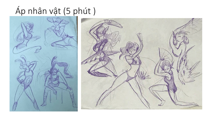 Bài tập Gesture Drawing Huỳnh Ngọc Minh Phương 2