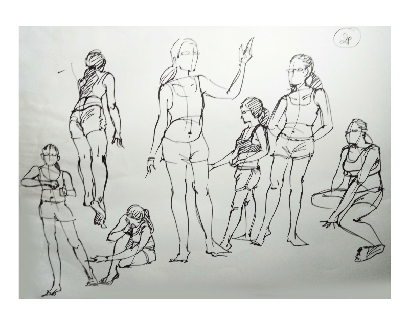Bài tập Gesture Drawing Nguyễn Khương Thảo 12