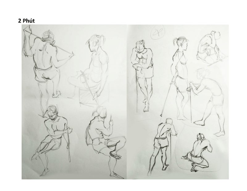 Bài tập Gesture Drawing Nguyễn Khương Thảo 7