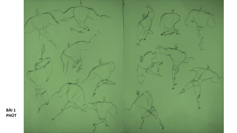 Bài tập Gesture Drawing Nguyễn Thanh Triều 4
