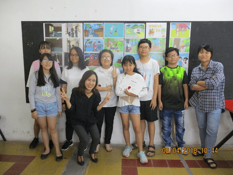 bế giảng digitak painting thiếu niên