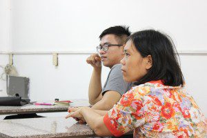 Học viên CMA tập trung lắng nghe chia sẻ của đạo diễn Đinh Thái Thụy