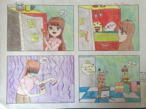 tranh vẽ cuối khóa manga comics của Mai Phương