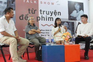 Tiến sĩ Đào Lê Na tại talkshow về biên kịch Từ truyện đến phim