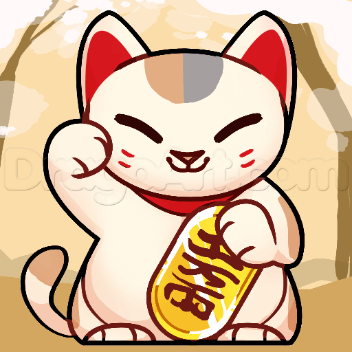 Mèo Maneki Neko may mắn là một trong những biểu tượng may mắn phổ biến của Nhật Bản. Hình ảnh con mèo với chút đáng yêu và nụ cười tươi cùng với sự may mắn mang đến cho bạn một trạng thái tâm lý tốt đẹp. Sử dụng kỹ thuật vẽ để tạo nên một bức tranh may mắn độc đáo cho phòng của bạn.