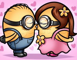 Học vẽ cặp đôi Minions mùa Valentine