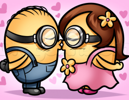 Học vẽ cặp đôi Minions mùa Valentine